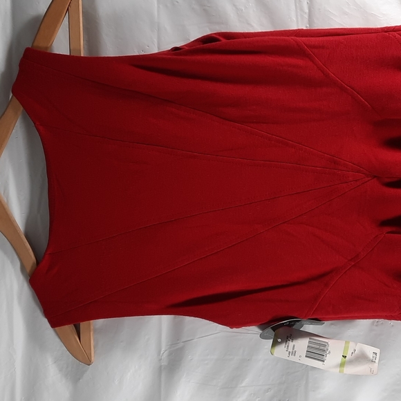 NWT NINE  WEST Red slvless dress SZ 4 - Picture 8 of 12